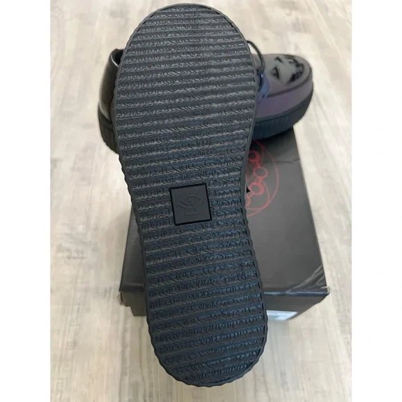 Strange Cvlt Krypt Scary Jack Creepers Platform Shoes Reflective - Size 8 - Picture 3 of 6